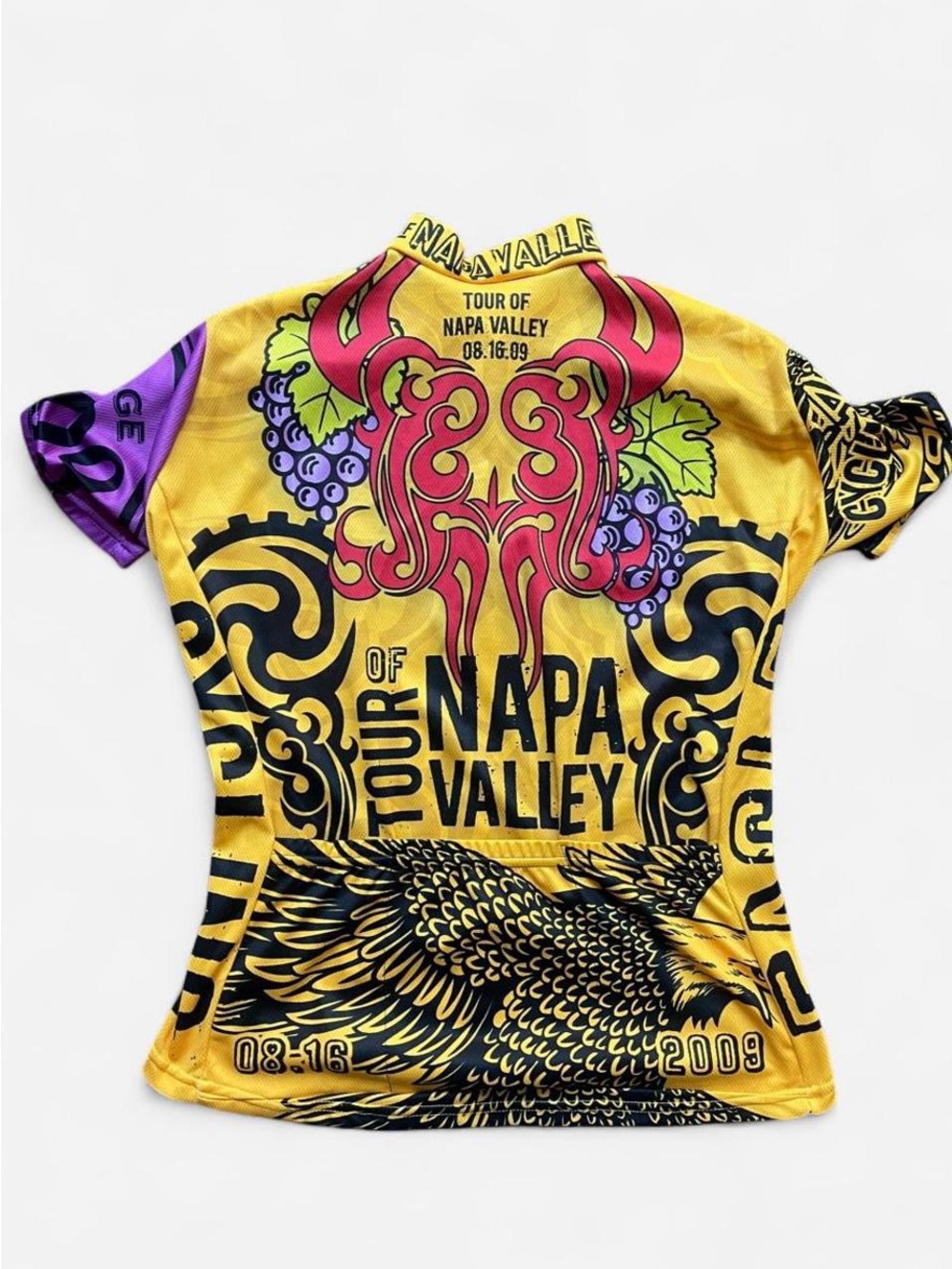 VOLER Tour of Napa Valley Bright Yellow Women’s Cycling Full Zip Jersey Small